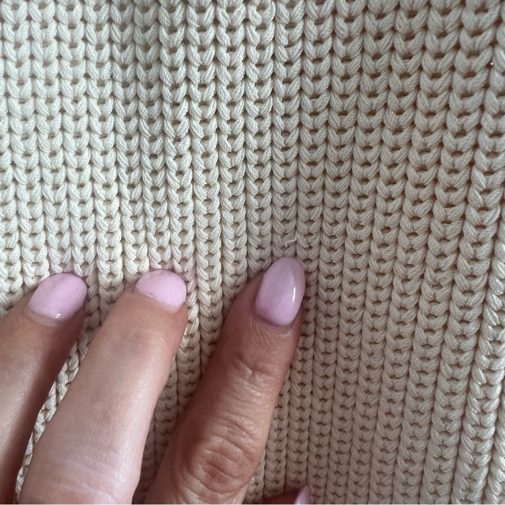 Sunday in Brooklyn Anthropologie Knit Ribbed Sweater Neutral Tan Maxi Dress XS - Picture 3 of 9